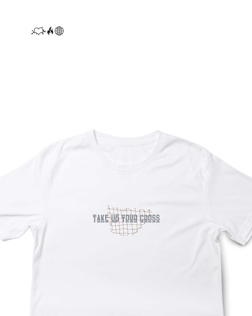 Take Up Your Cross tee (white)