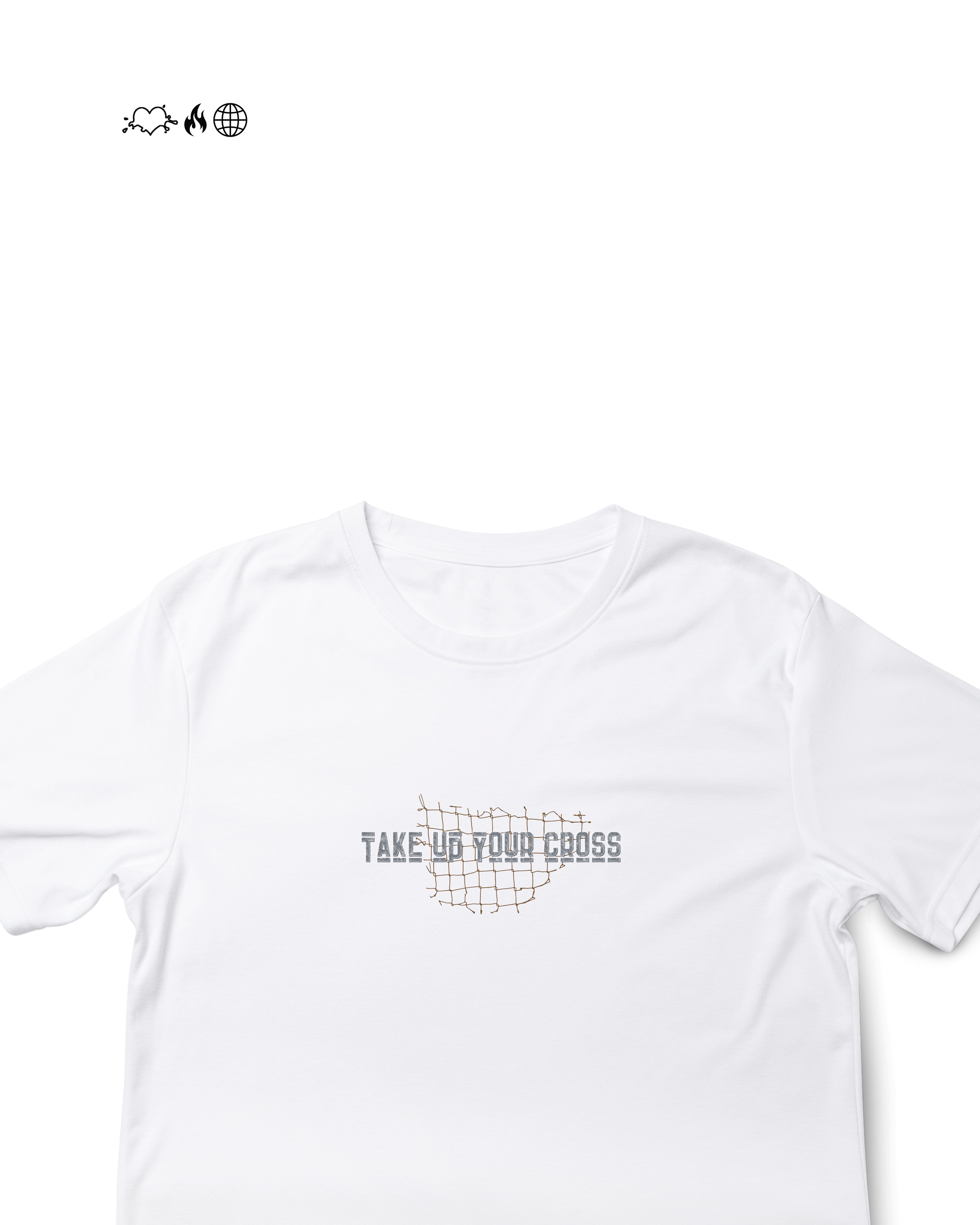 Take Up Your Cross tee (white)