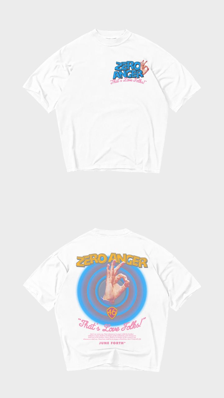 Zero Anger tee (white)